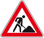 Schild Baustelle